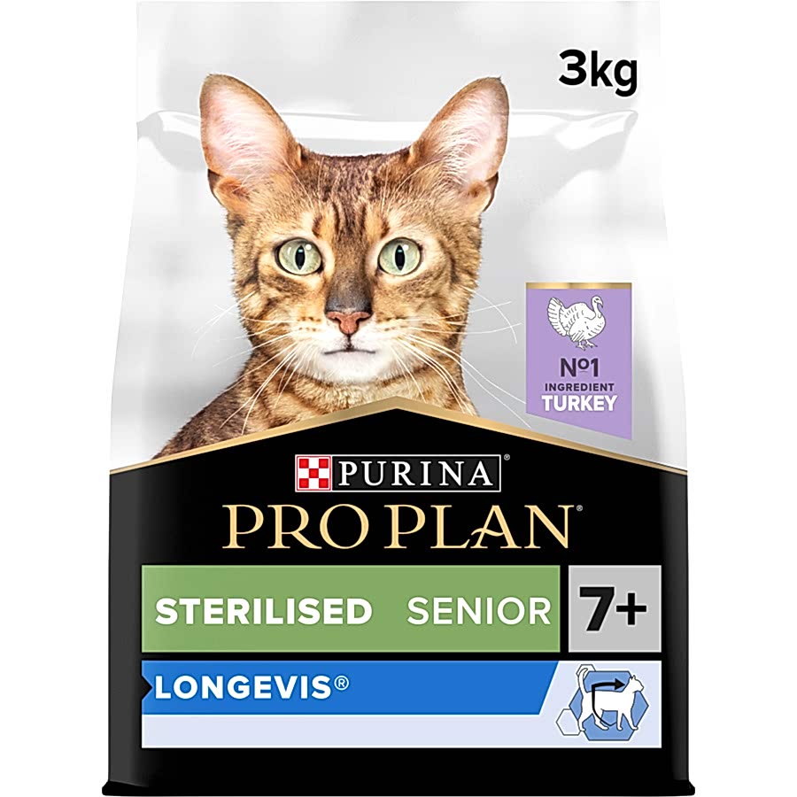 Pro Plan Sterilised Longevis 7+ Senior Dry Cat Food Turkey