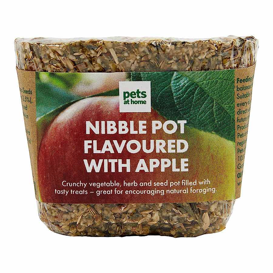 Pets at Home Small Animal Nibble Pot Treats with Apple, Camomile or Beetroot