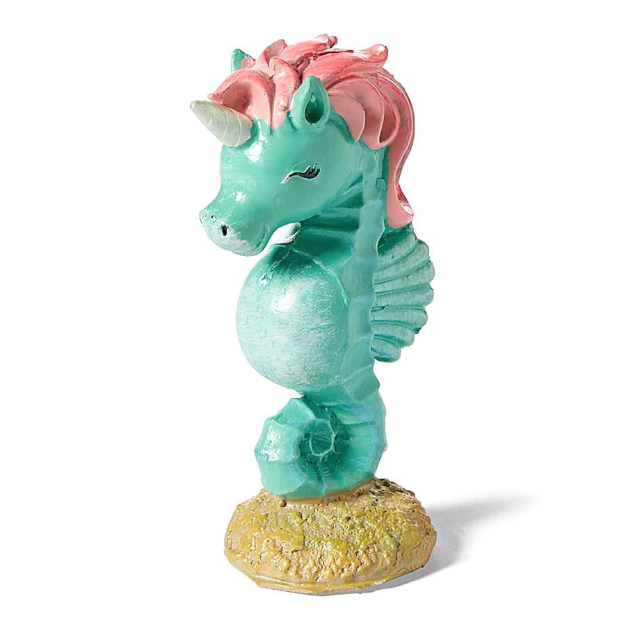 Aqua Town Unicorn Sea Horse Aquarium Ornament