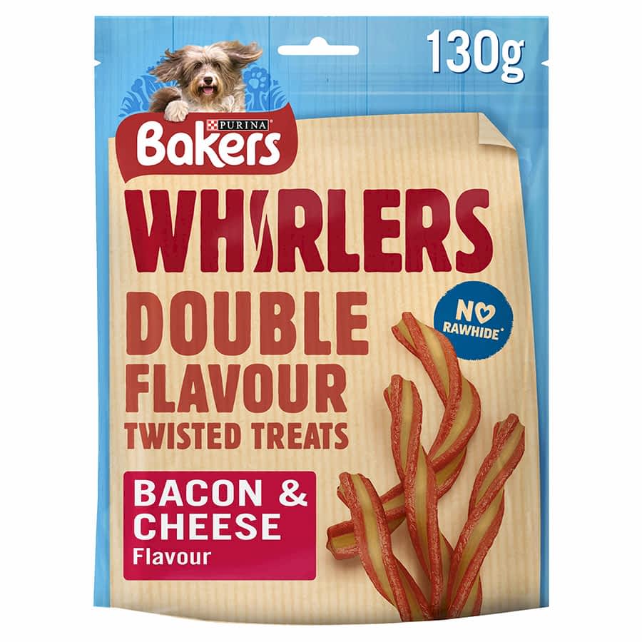 Bakers Whirlers Bacon & Cheese Dog Treats