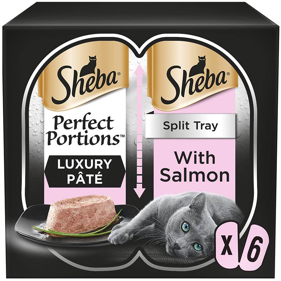 Sheba Perfect Portions Wet Adult Cat Food Salmon in Loaf 6 Trays