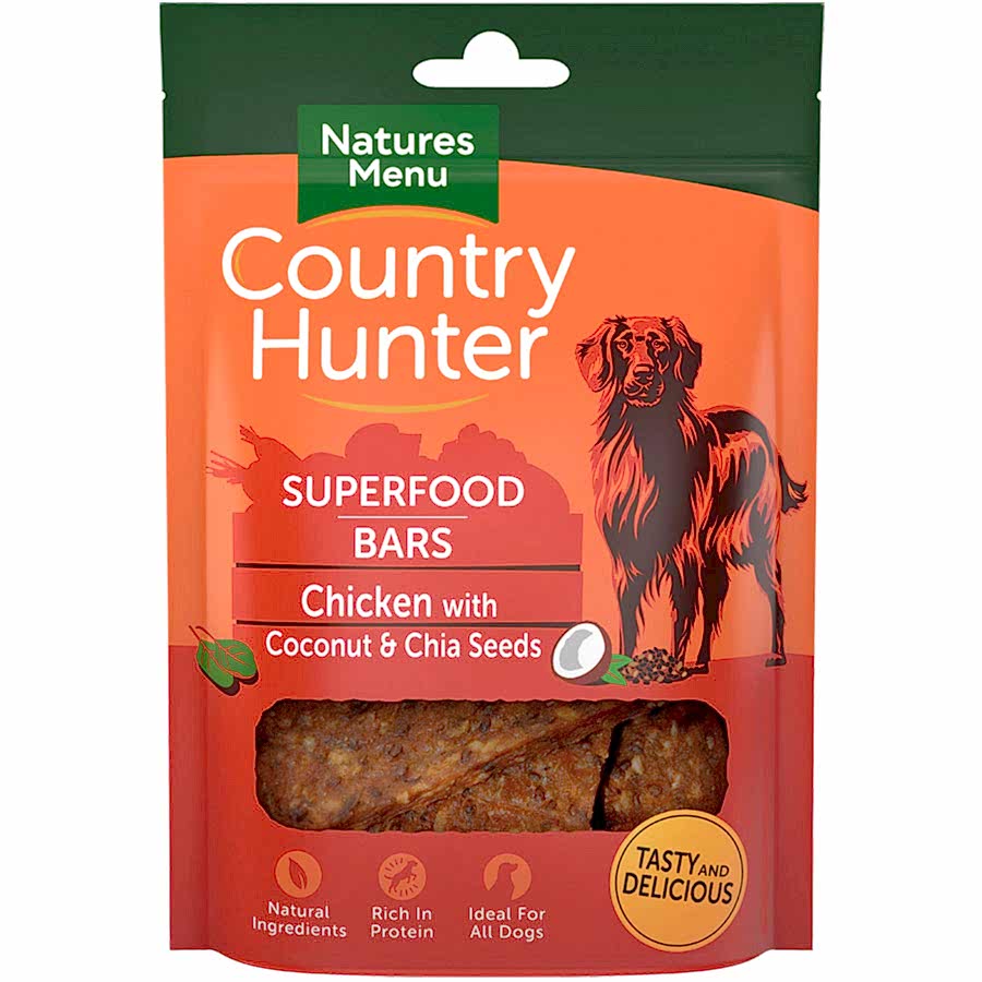 Natures Menu Country Hunter Superfood Dog Bars Chicken with Coconut