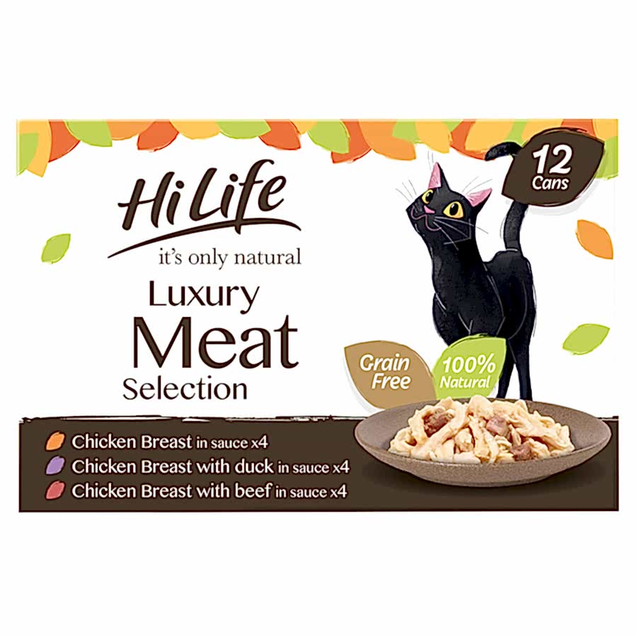 HiLife It's Only Natural Luxury Adult Cat Wet Food Meat Selection