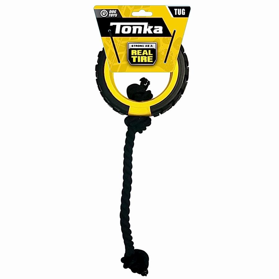 Tonka Mega Tread Dog Toy With Insert Rope Tug