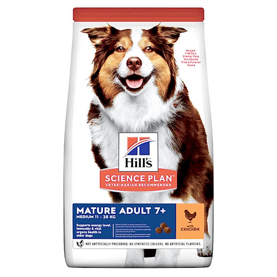 Hill's Science Plan Mature Adult Medium Breed Dry Dog Food Chicken