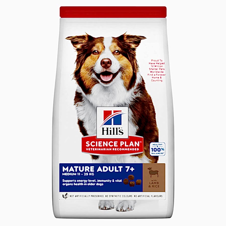 Hill's Science Plan Mature Adult Medium Breed Dry Dog Food Lamb & Rice