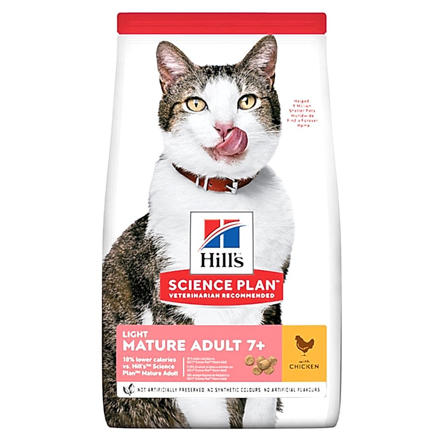 Hill's Science Plan Mature Adult Light Dry Cat Food Chicken