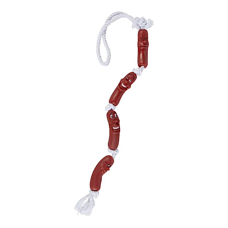 Pets at Home Sausage Rope Dog Toy Brown