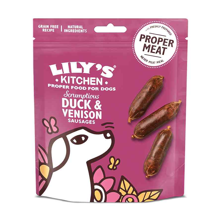 Lily's Kitchen Duck & Venison Sausages Dog Treats