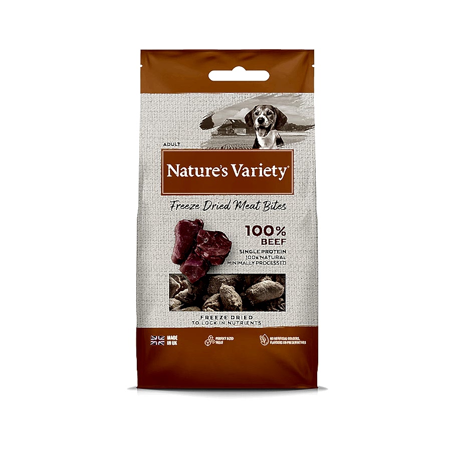 Natures Variety Adult Dog Freeze Dried Food Topper & Treat Beef