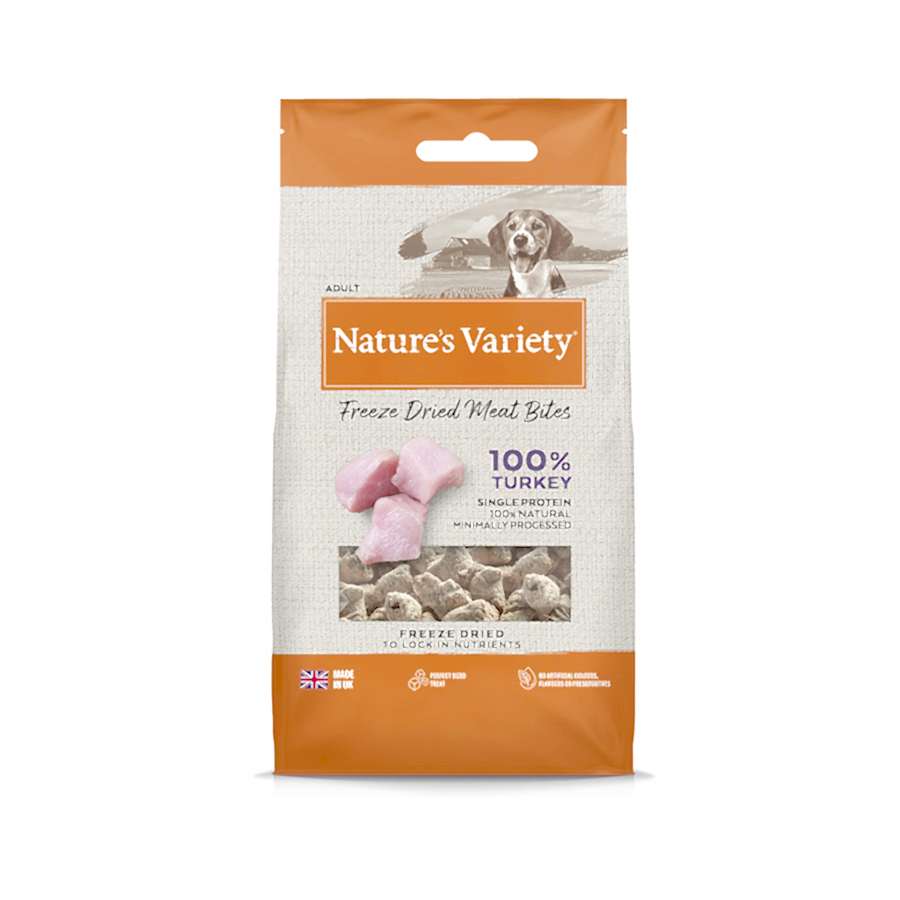 Natures Variety Adult Dog Freeze Dried Food Topper & Treat Turkey