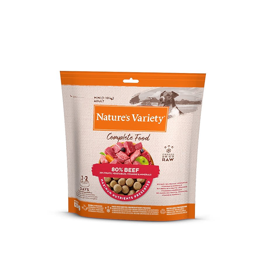 Natures Variety Mini Complete Freeze Dried Adult Dog Food Beef