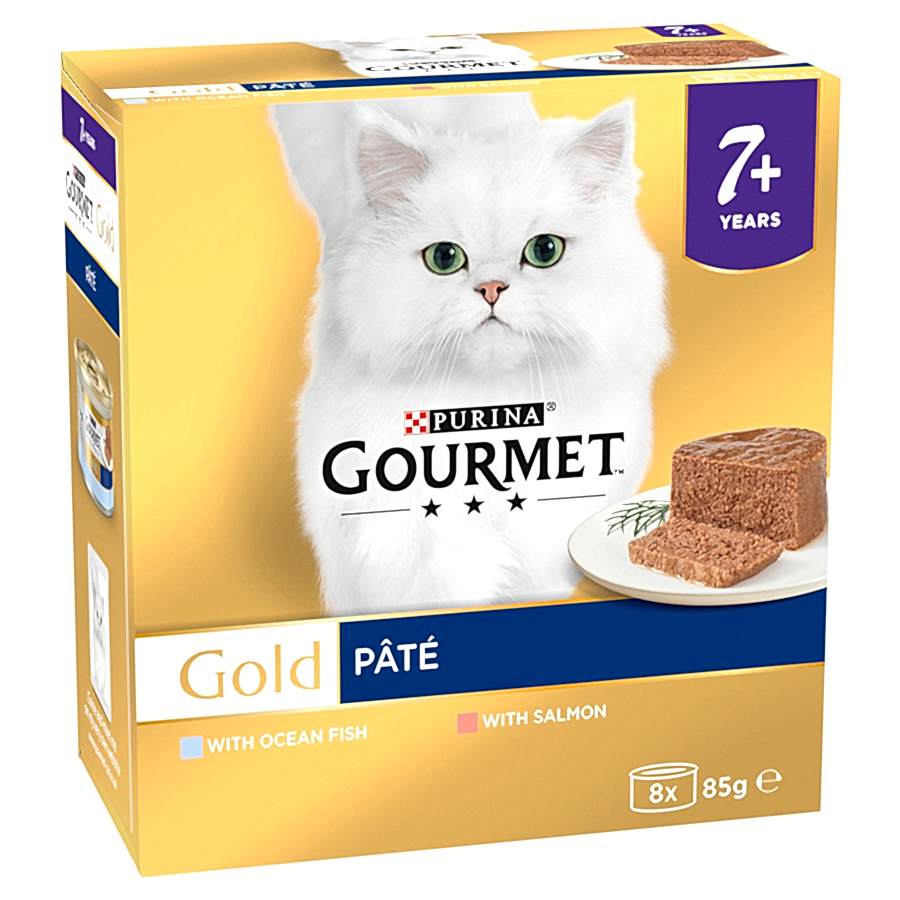 Gourmet Gold Mousse Senior Wet Cat Food with Salmon