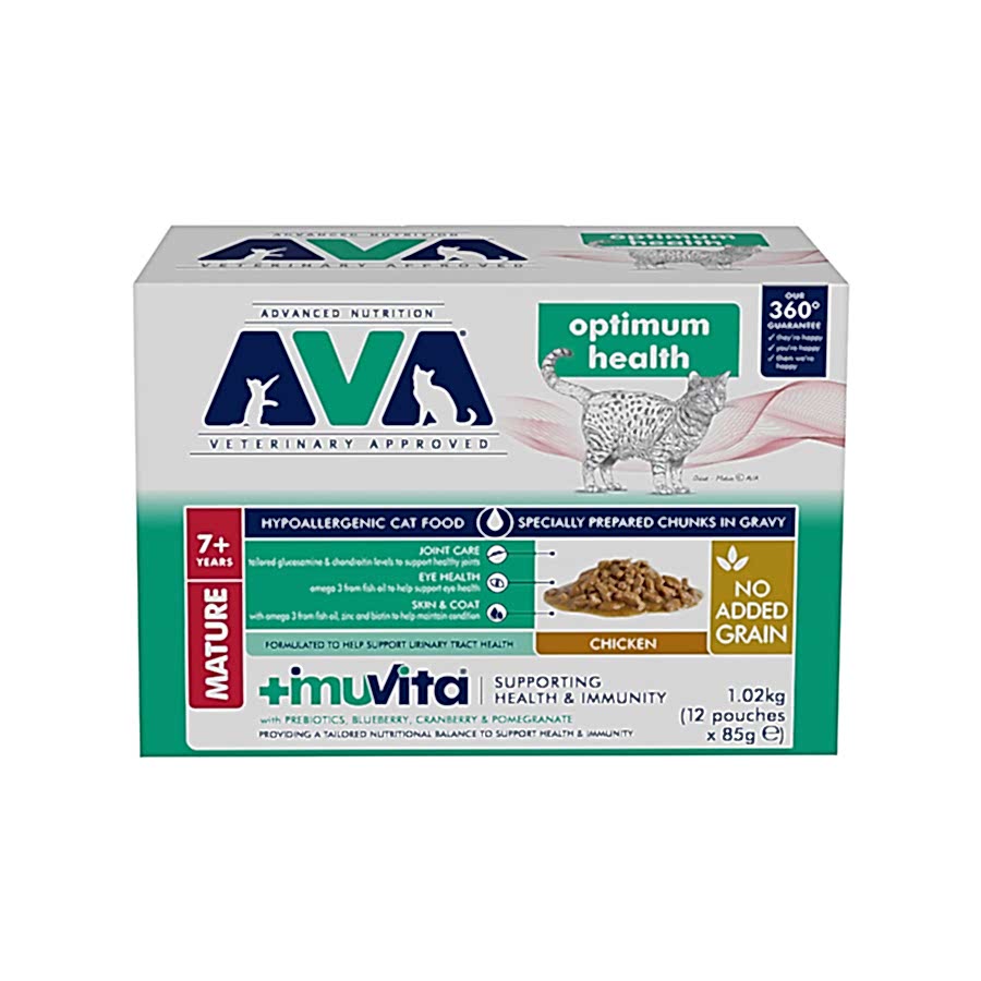 AVA Optimum Health Mature Wet Cat Food Chicken Gravy