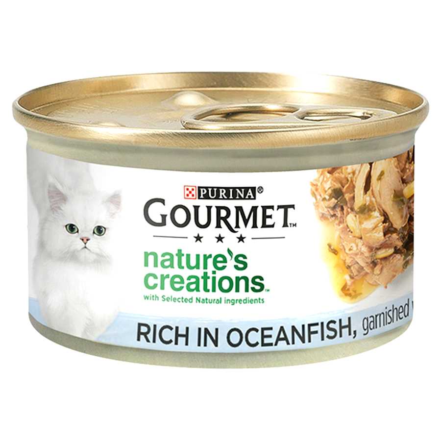 Gourmet Nature's Creations Wet Adult Cat Food Ocean Fish with Spinach and Rice