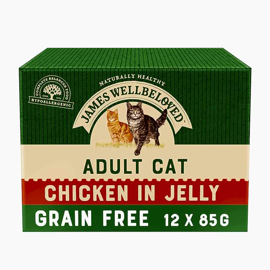 James Wellbeloved Grain Free Adult Cat Wet Food Chicken Jelly