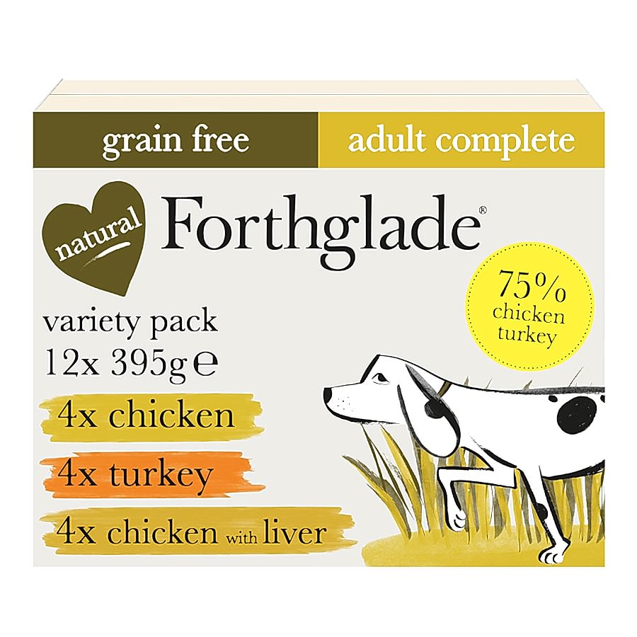 Forthglade Grain Free Complete Wet Adult Dog Food Poultry Variety