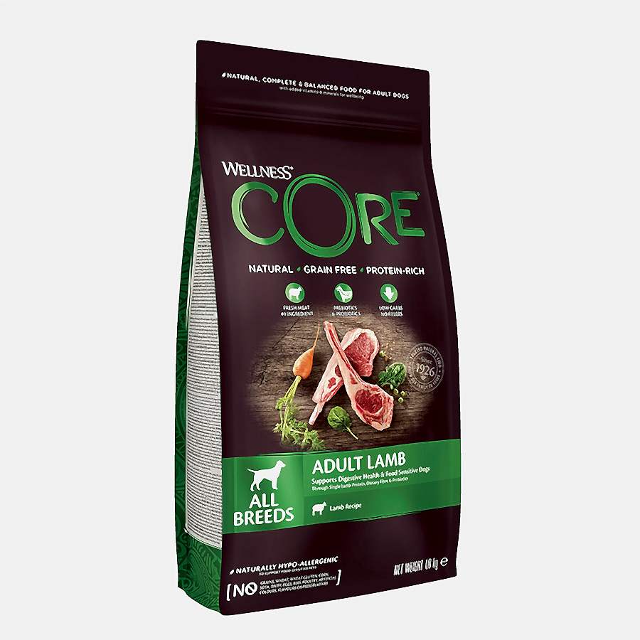 Wellness Core Complete Grain Free All Breeds Adult Dry Dog Food Lamb