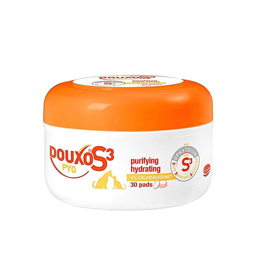 Douxo S3 PYO Antiseptic Dog & Cat Skincare Pads