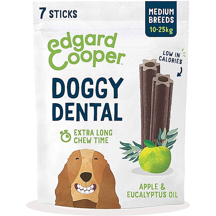 Edgard & Cooper Doggy Dental Sticks Medium Breed Apple & Eucalyptus