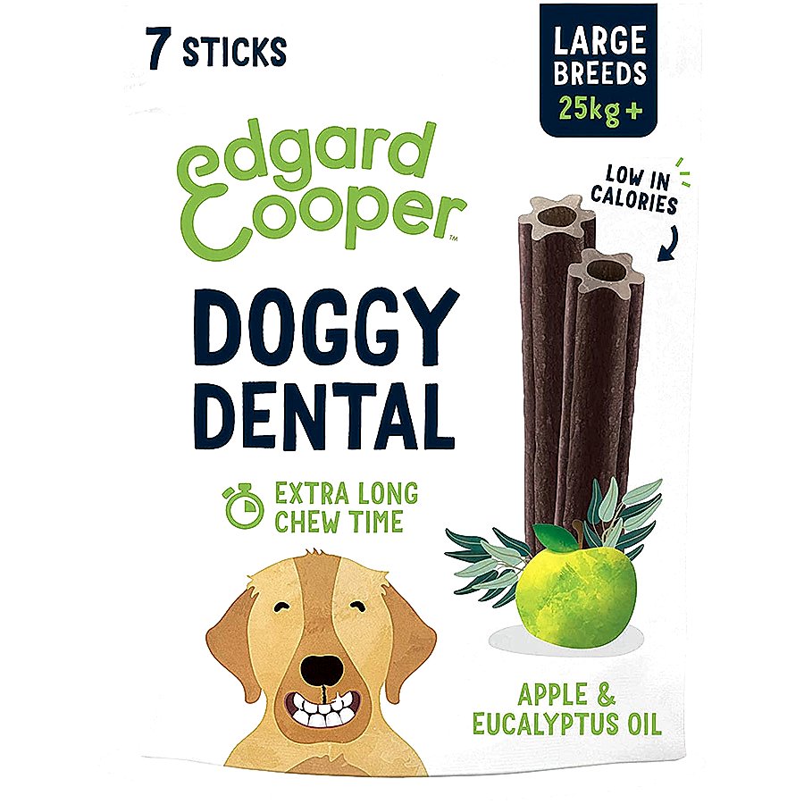 Edgard & Cooper Doggy Dental Sticks Large Breed Apple & Eucalyptus