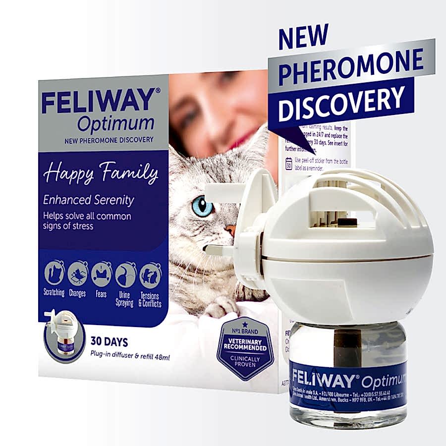 Feliway Optimum Calming Pheromone Diffuser Starter Kit for Cats