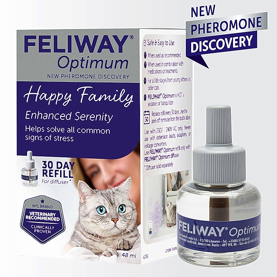 Feliway Optimum Cat Calming Pheromone Single Refill for Cats