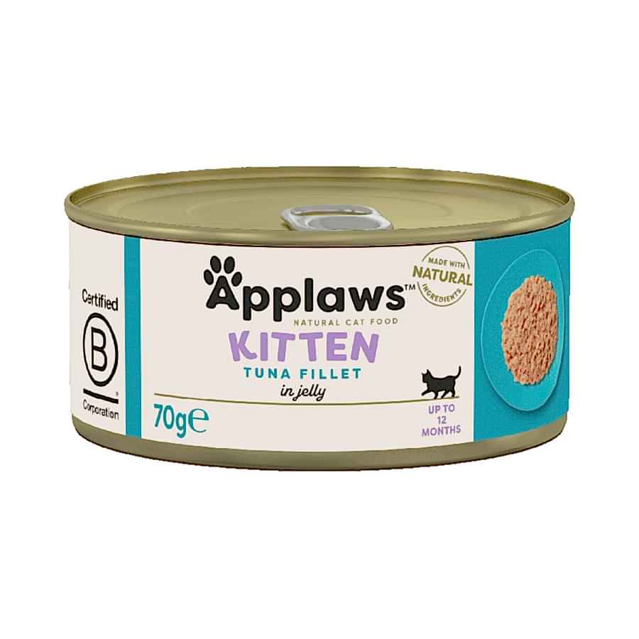 Applaws Natural Wet Kitten Food Tuna Fillet in Jelly 6 Tins