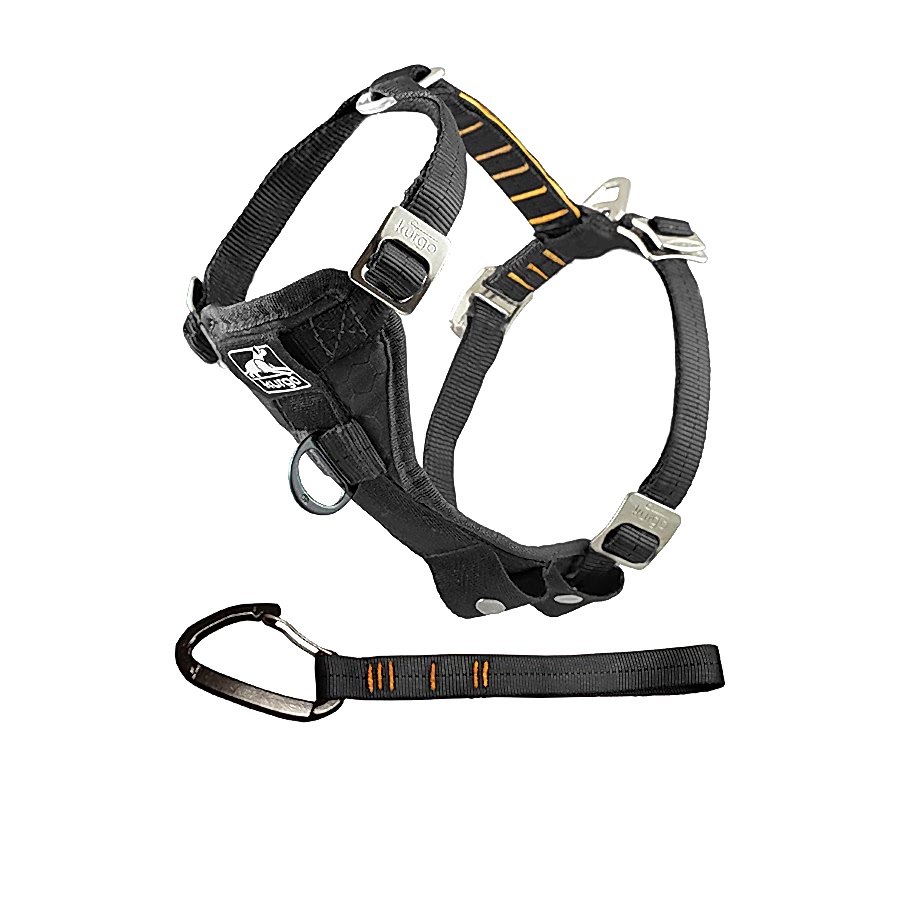 Kurgo Tru-Fit Car Safety Dog Harness With Seat Belt Black