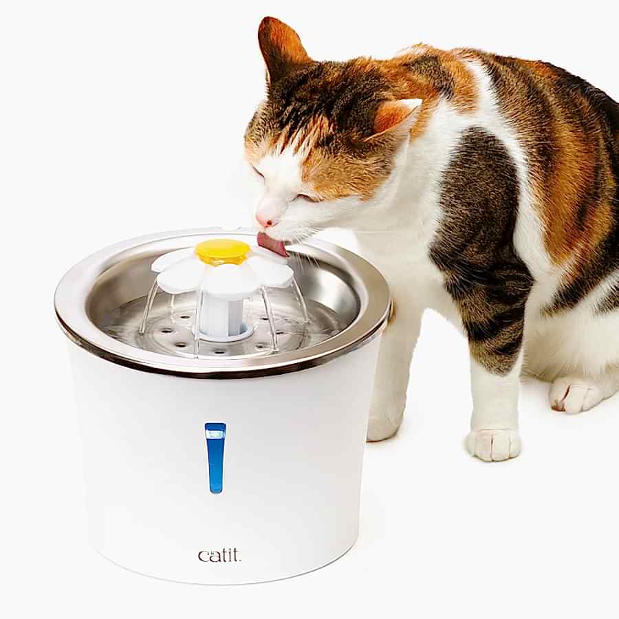 Catit Stainless Steel Cat Drinking Flower Fountain