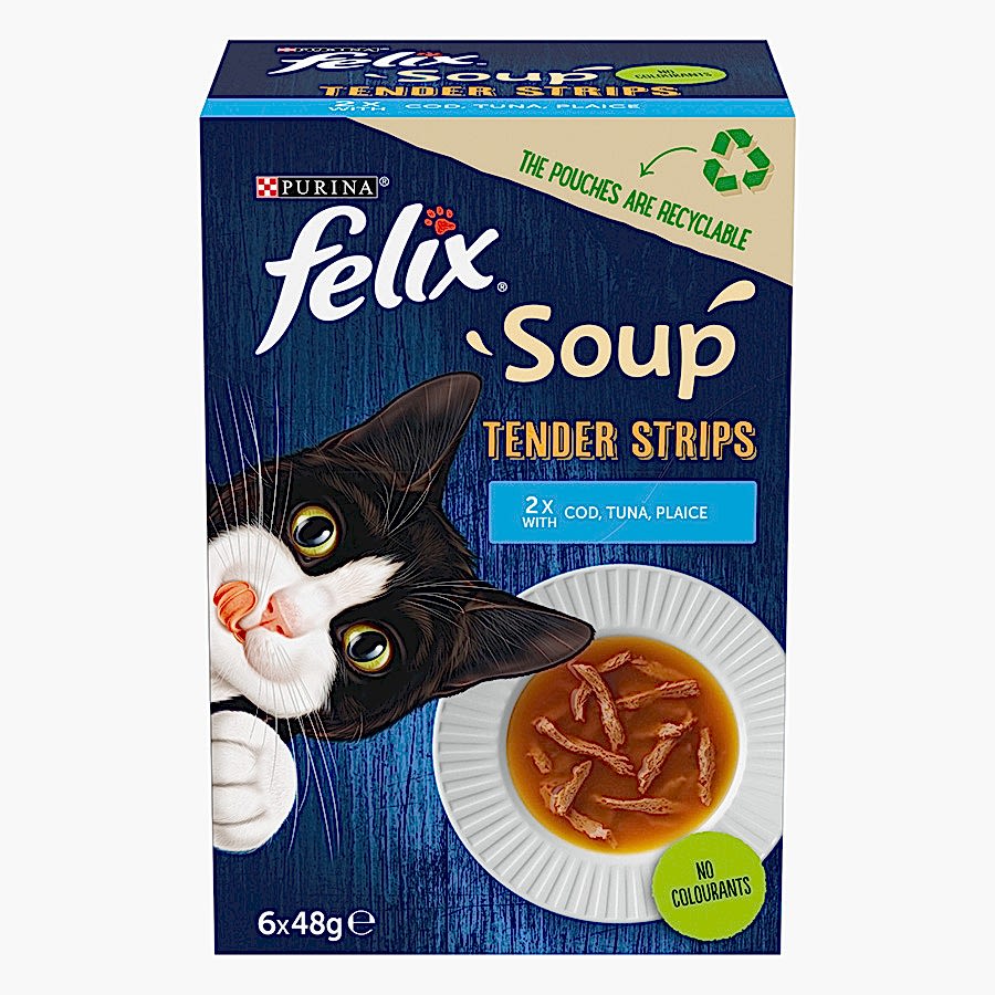 Felix Soup Tender Strips Wet Adult Cat Food Fish