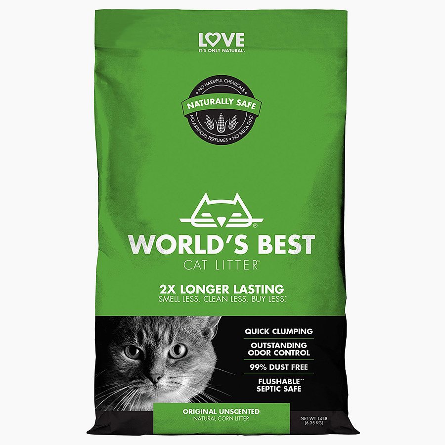 World's Best Quick Clumping Unscented Cat Litter