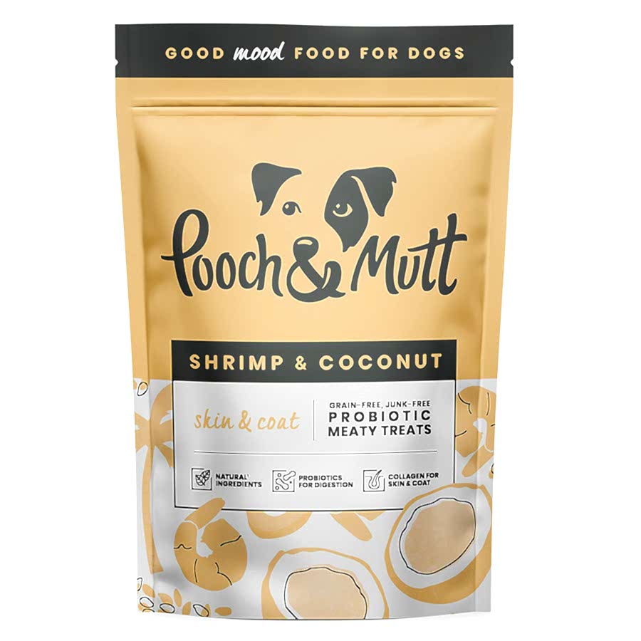 Pooch & Mutt Skin & Coat Meaty Dog Treats with Shrimp & Coconut