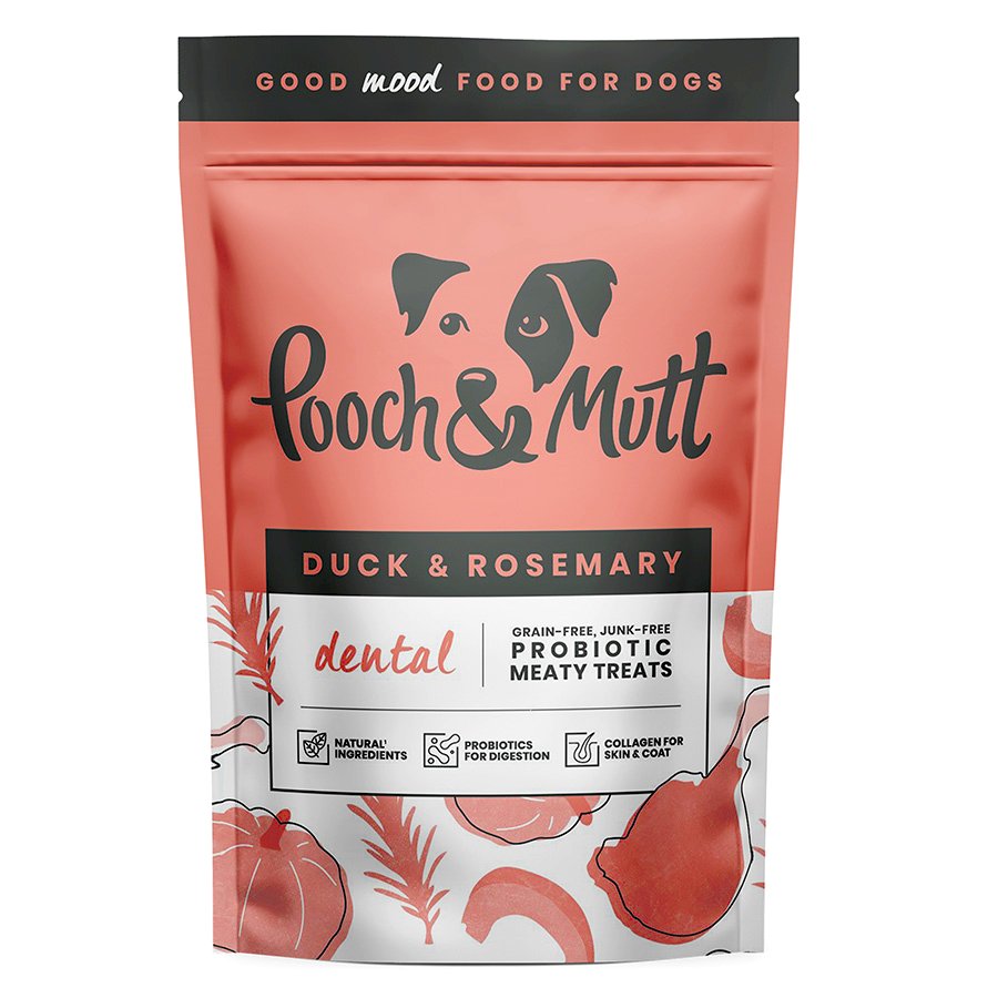 Pooch & Mutt Dental Meaty Dog Treats with Duck & Rosemary