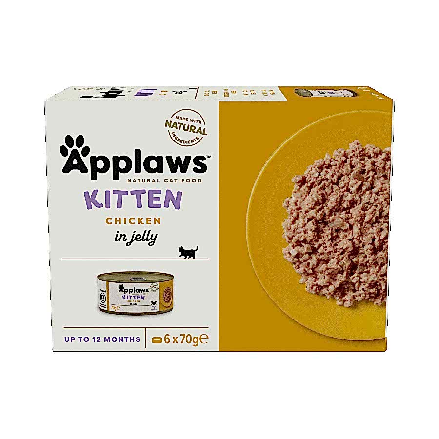 Applaws Natural Wet Kitten Cat Food Chicken in Jelly 6 Tins