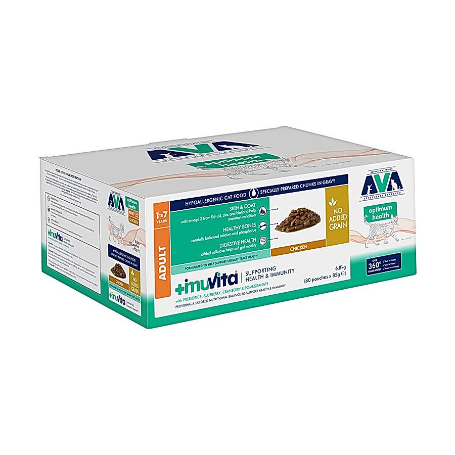 AVA Optimum Health Wet Adult Cat Food Chicken In Gravy