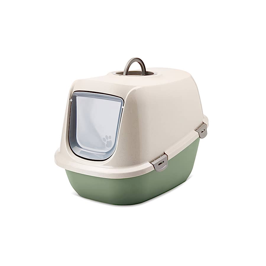 Savic Leo Hooded Cat Litter Tray Green