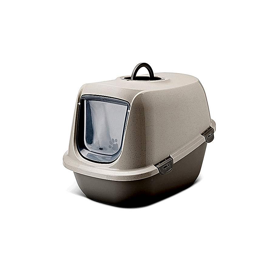 Savic Leo Hooded Cat Litter Tray Grey