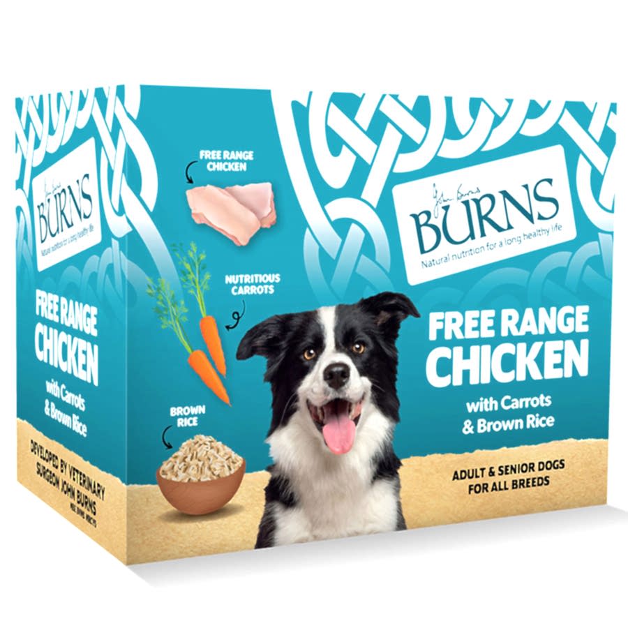 Burns Free Range Wet Dog Food Chicken, Carrots & Brown Rice