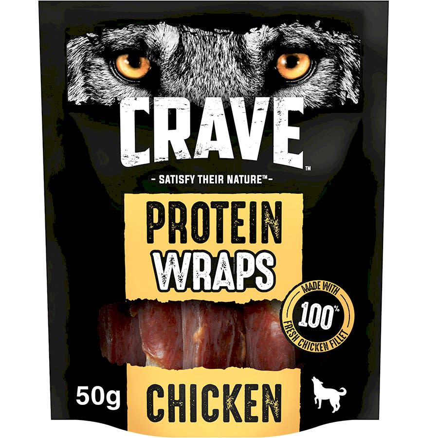 Crave Grain Free Wrap Adult Dog Treats Chicken