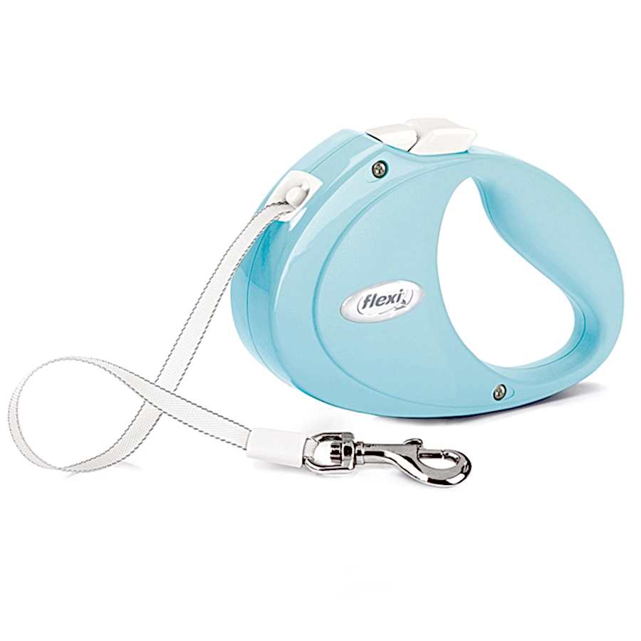 Flexi Extending Puppy Lead Tape 2m Light Blue