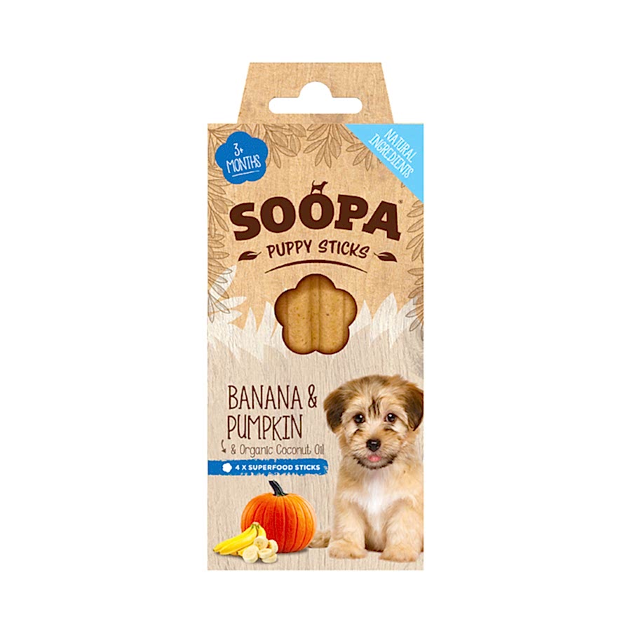 Soopa Dental Sticks Puppy Treat Banana & Pumpkin