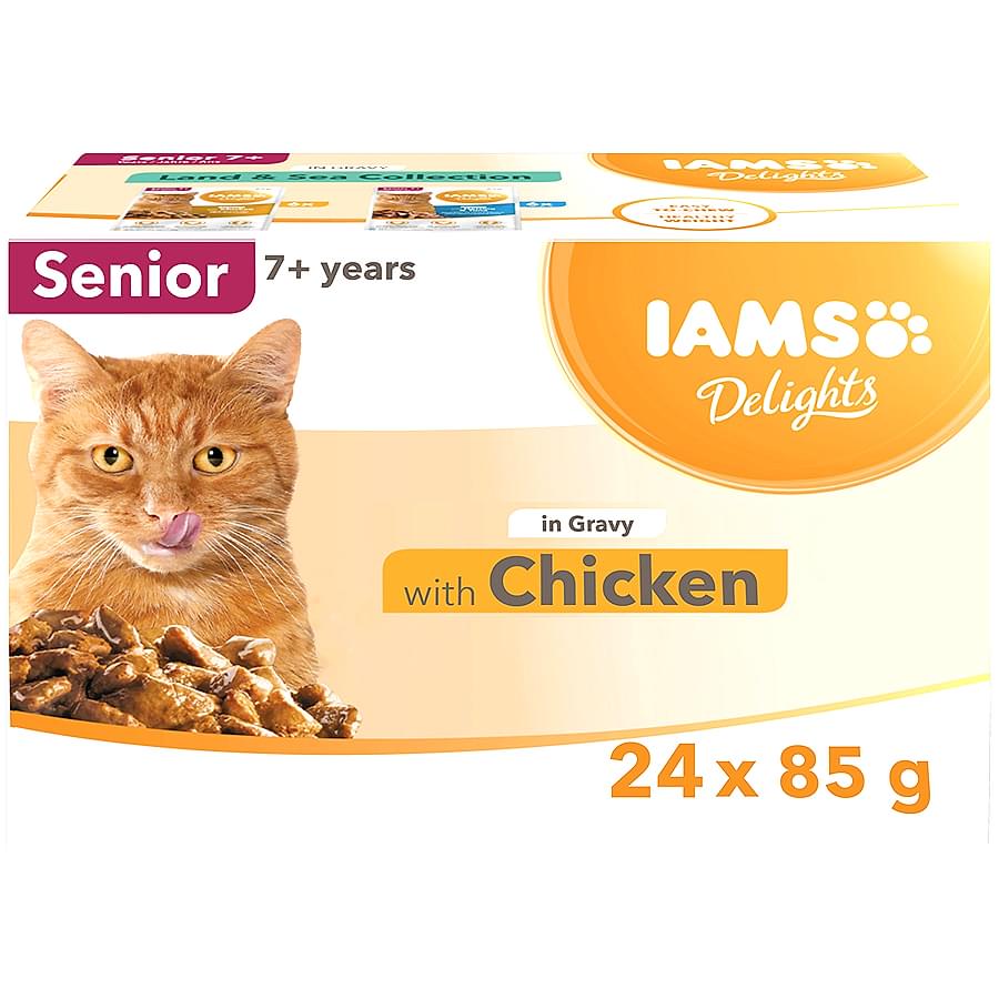 Iams Delights Senior Wet Cat Food Chicken In Gravy