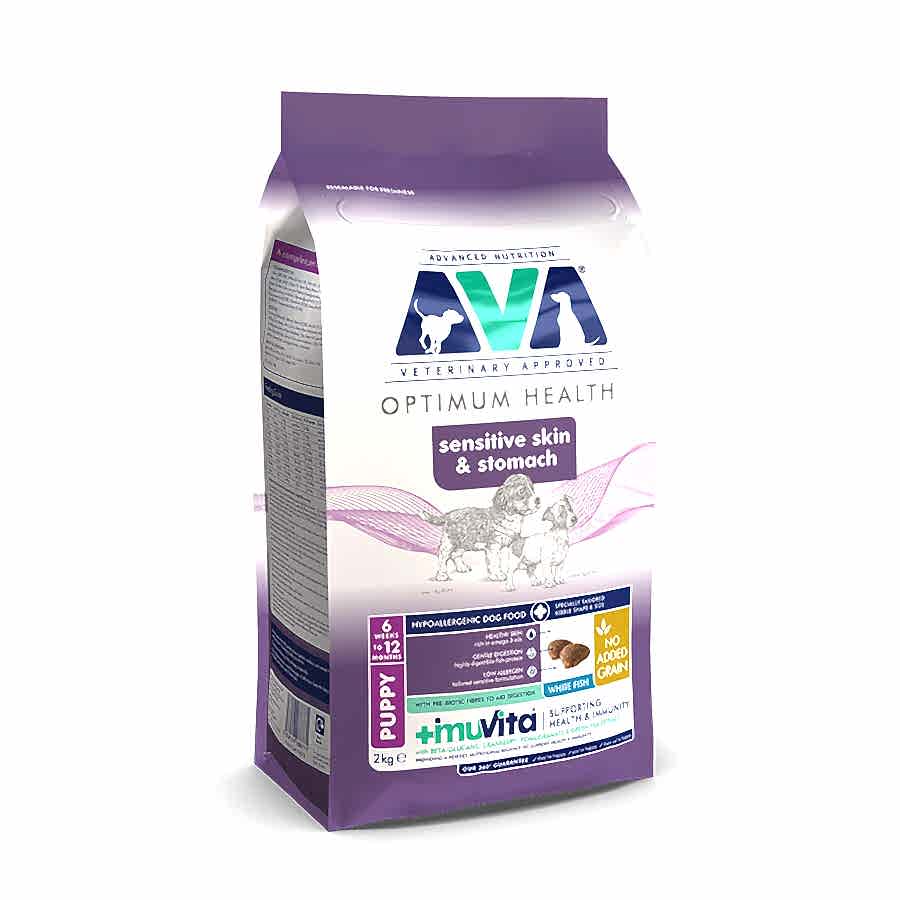 AVA Sensitive Skin & Stomach Puppy Dry Dog Food White Fish