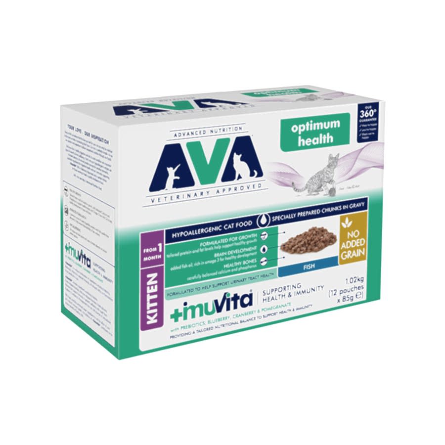 AVA Optimum Health Wet Kitten Cat Food Fish Gravy