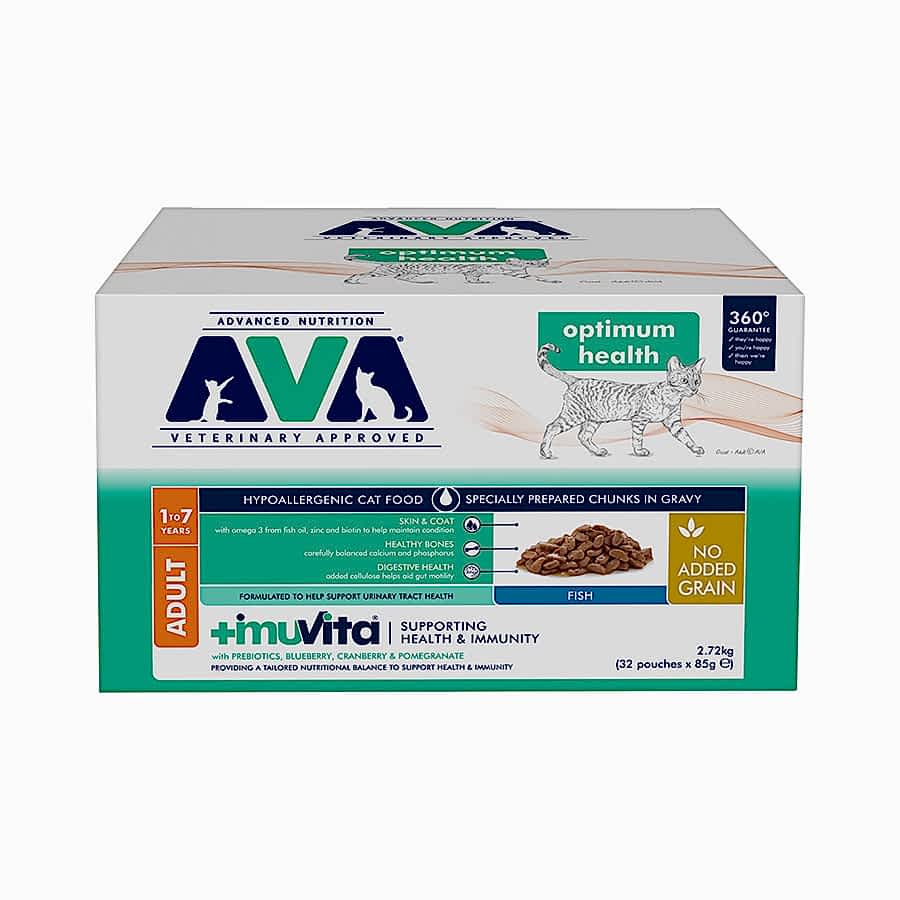 AVA Optimum Health Adult Wet Cat Food Fish Gravy