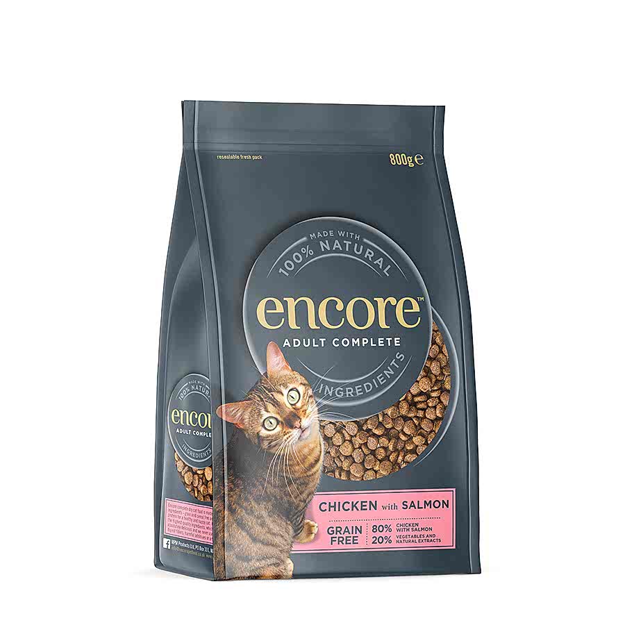 Encore Natural Complete Adult Dry Cat Food Chicken with Salmon