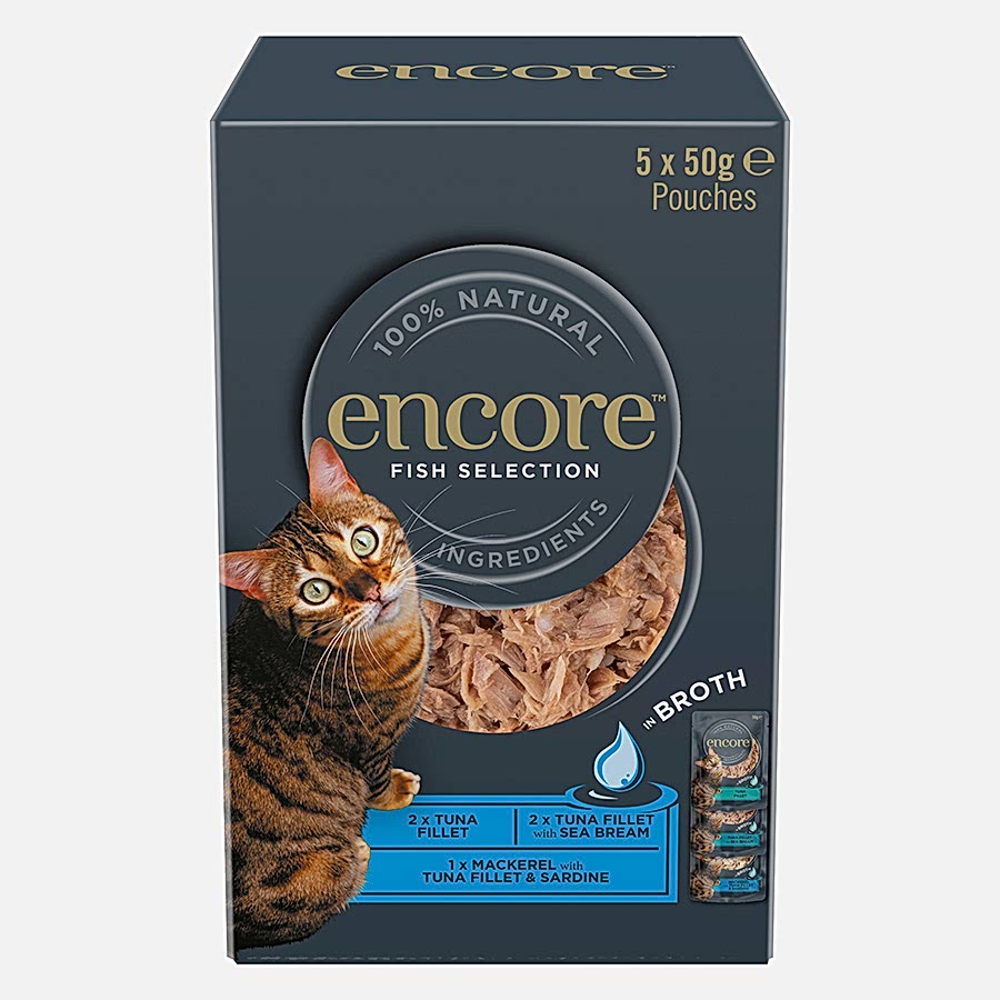 Encore Adult Wet Cat Food Fish Selection Broth