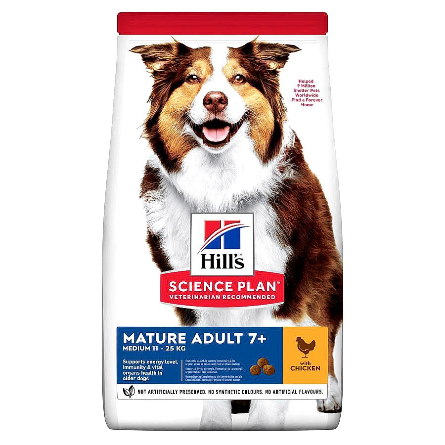 Hill's Science Plan Medium Breed Mature Adult Dry Dog Food Chicken