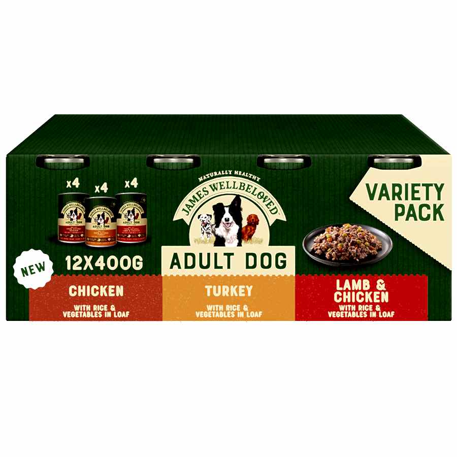 James Wellbeloved Adult Wet Dog Food Turkey, Lamb & Chicken Loaf